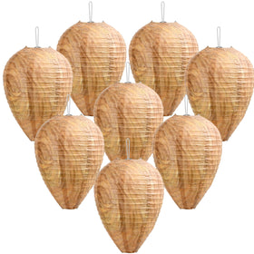 Palonu hanging wasp nest on eaves; realistic deterrent for outdoor spaces.