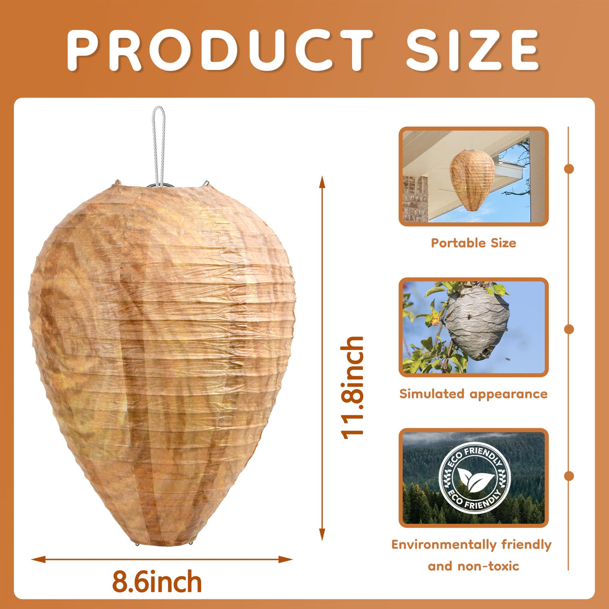 Palonu garden wasp nest setup deters pests while blending with outdoors.