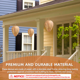 Palonu nest in orchard uses for yard protection and decor.