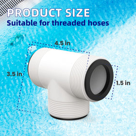 PalpitateC 1.5-inch hose extender shown for seamless pump-to-hose connection.