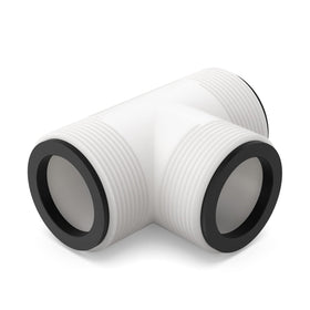 PalpitateC pool hose T-splitter connector enables versatile water routing for 1.5 hoses.
