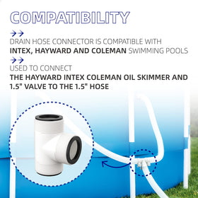 PalpitateC PP material T-joint emphasizes lightweight reliability for pool setups.