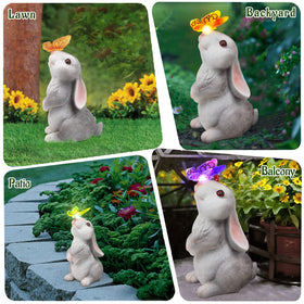 PaLuQiYa butterfly rests on the rabbit's nose for playful detail.