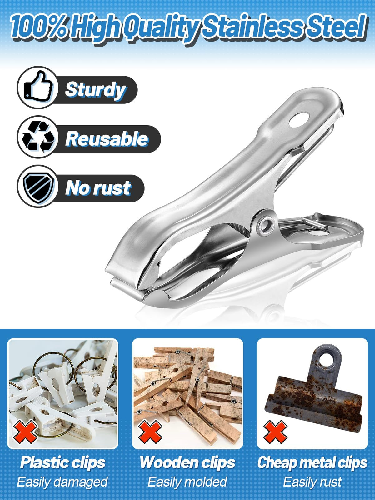 Forty clip set for versatile garden projects and repairs