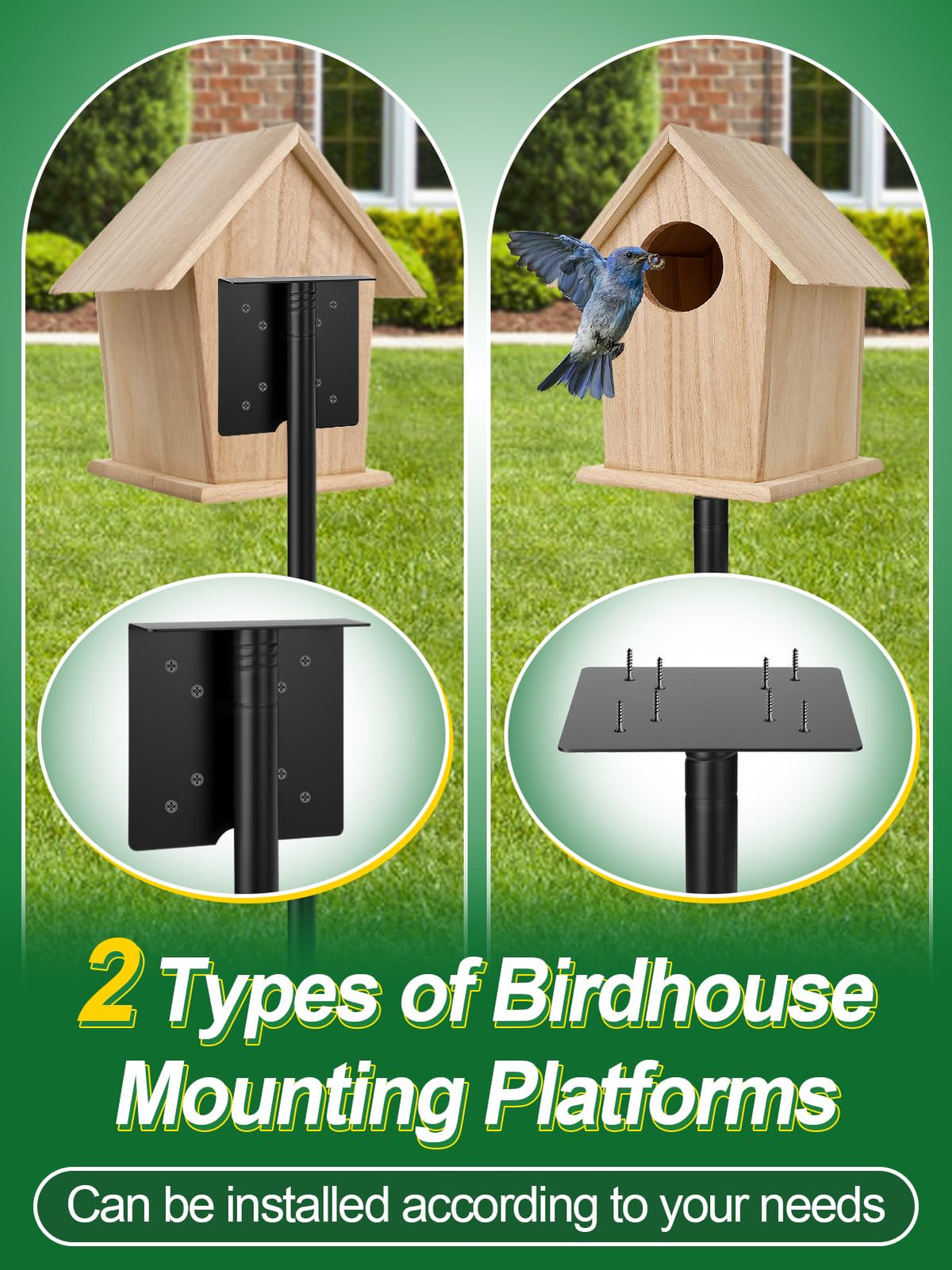 PAMASE side platform allows mounting bird feeders with flexible arrangement