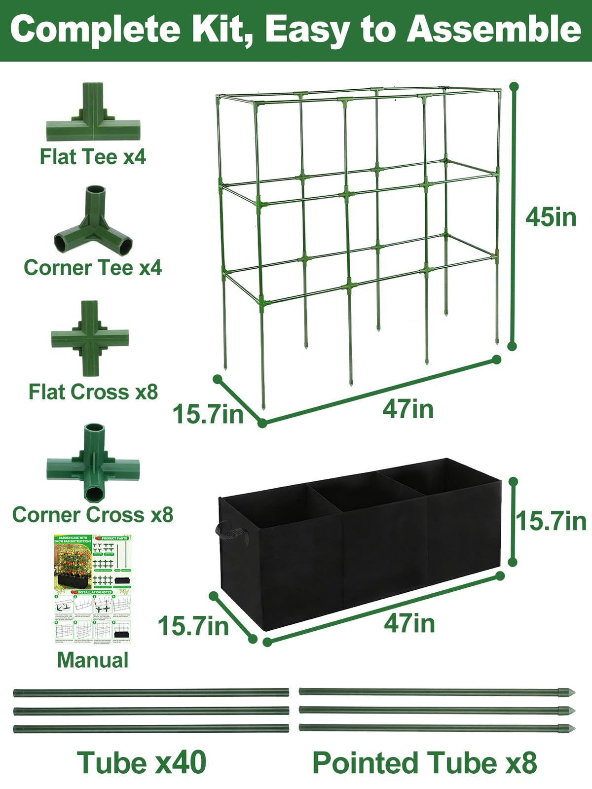 PAMASE easy disassembly for compact seasonal storage.
