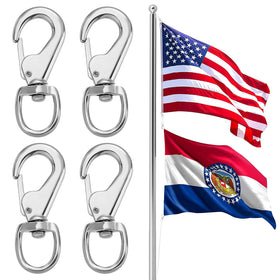 PAMASE flag clip opening provides easy flag attachment
