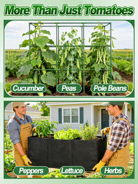 PAMASE green tubes in outdoor garden setup for sturdy support.