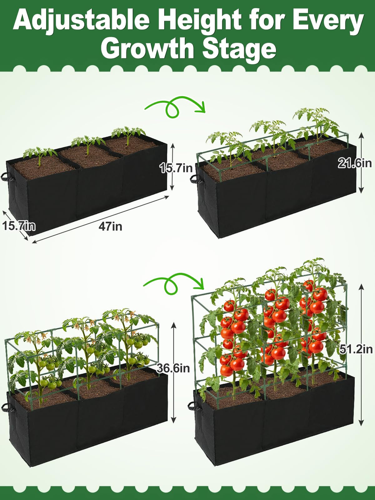 PAMASE grow bag design enhances drainage and root health.