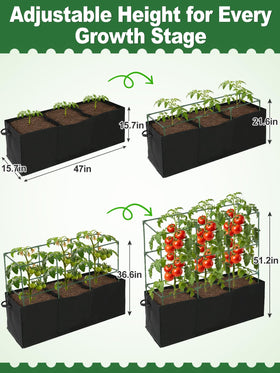 PAMASE grow bag design enhances drainage and root health.