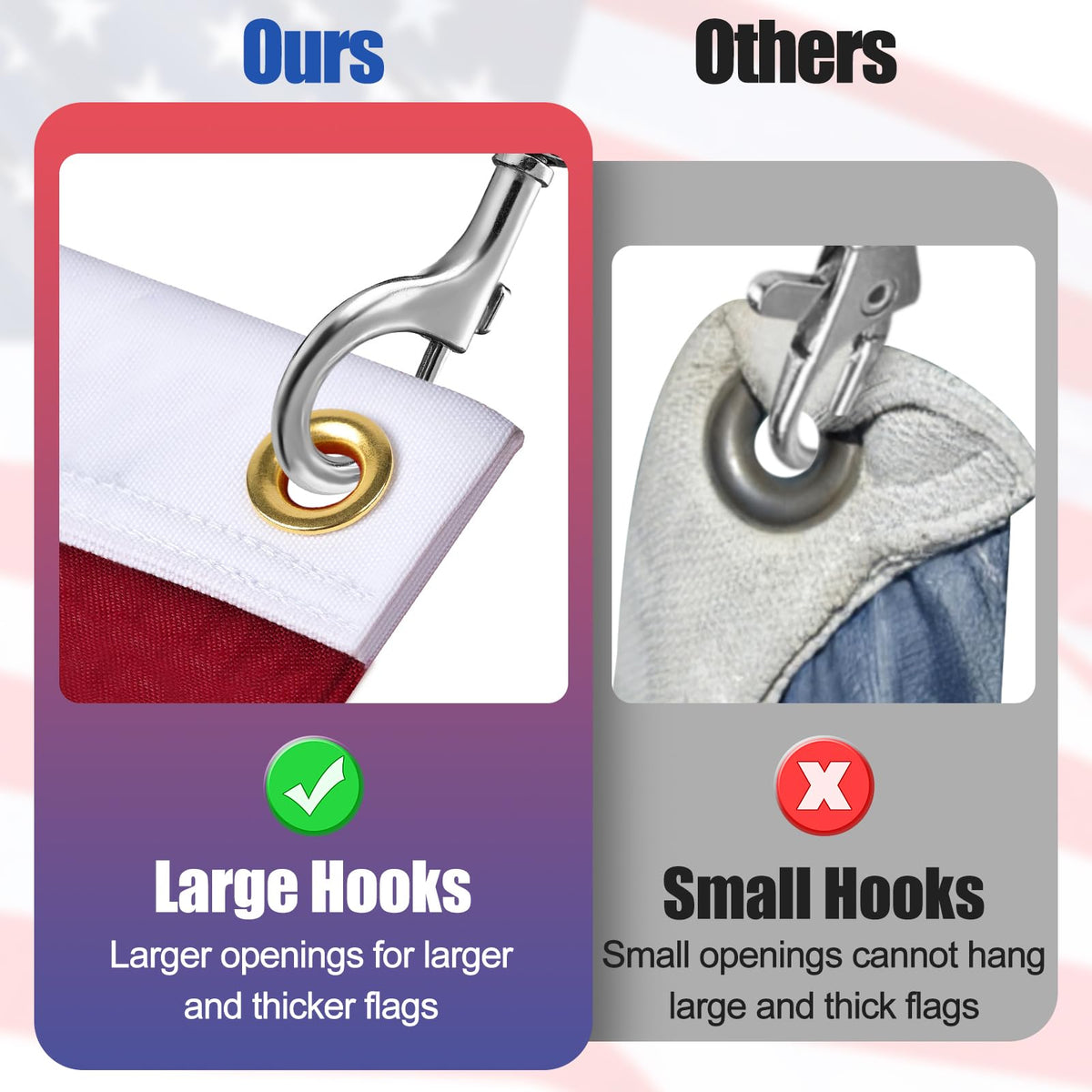 PAMASE heavy-duty zinc alloy clip, rust-resistant for reliable weather use.