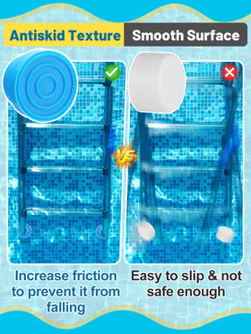PAMASE bumper cushions ladder ends from pool walls.