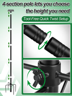 PAMASE outdoor pole ideal for gardens, yards, and patios
