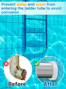 PAMASE protects pool wall and liner by cushioning ladder contact.