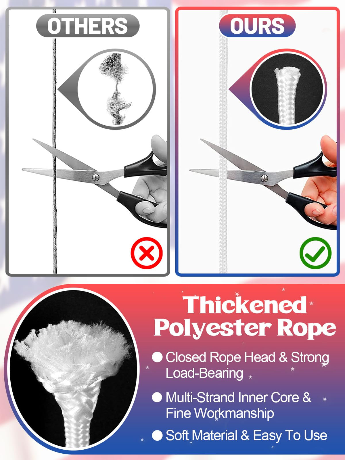 PAMASE zinc alloy flag clips secure flag attachment and durability