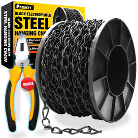 PAMAZY 50ft hanging chain roll for versatile indoor and outdoor hanging.