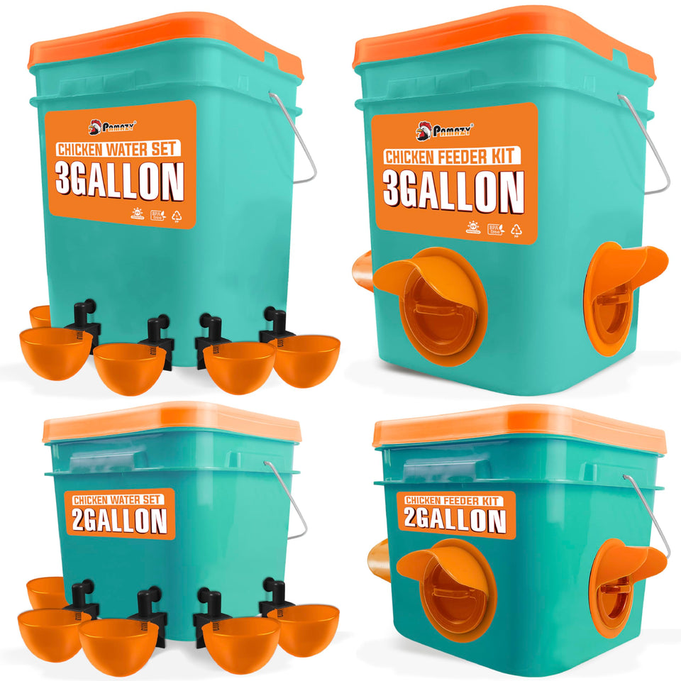 Pamazy automatic feeder and waterer main unit for effortless daily poultry feeding
