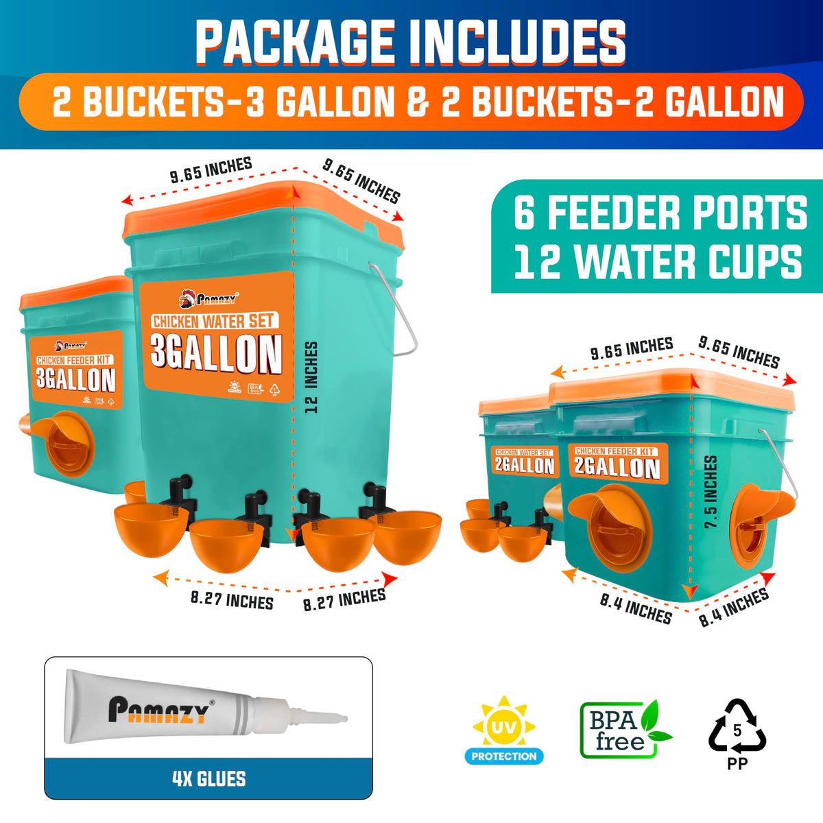 Pamazy bucket with metal handle highlighting durable, portable setup