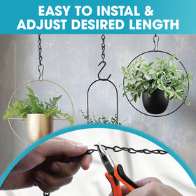 Pamazy ceiling hooks enable easy, stable ceiling mounting.