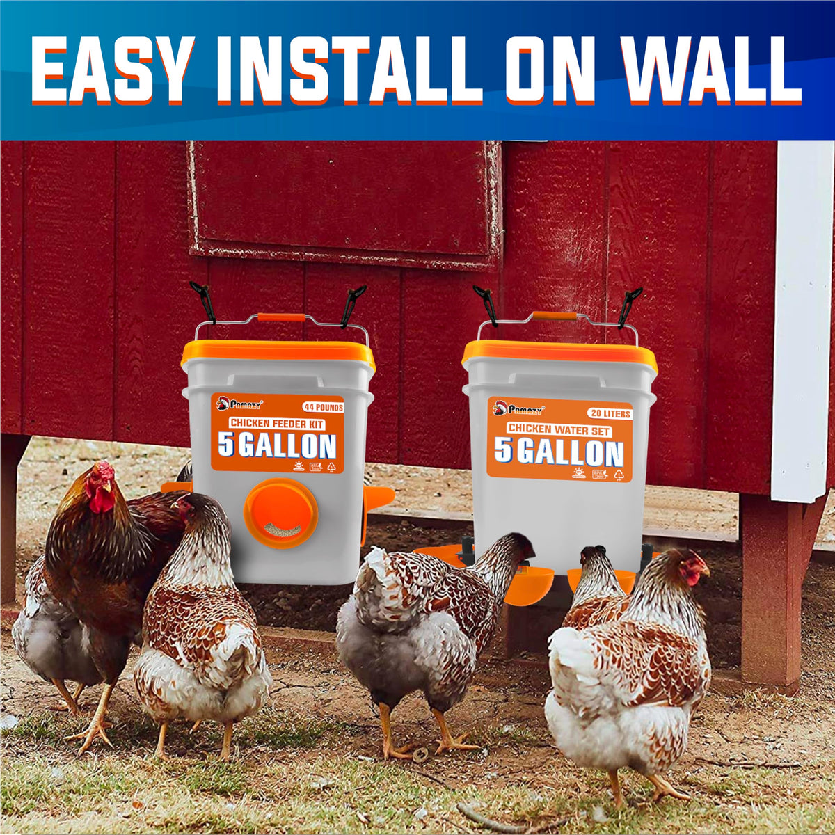 Pamazy durable PP plastic buckets withstand outdoor use and pecking