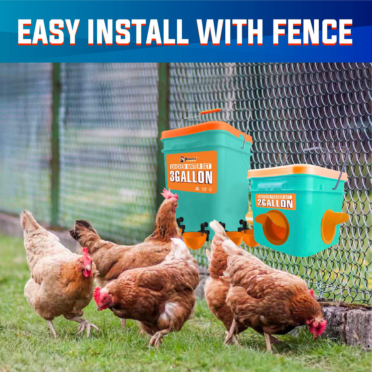 Pamazy easy-install packaging image demonstrates quick, tool-free setup