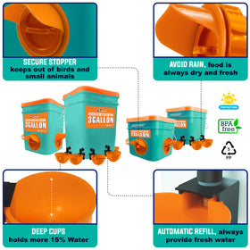 Pamazy feeder port hood rain shield protects feed from rain in outdoor runs
