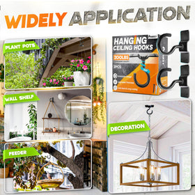 PAMAZY indoor and outdoor hanging applications using ceiling hooks