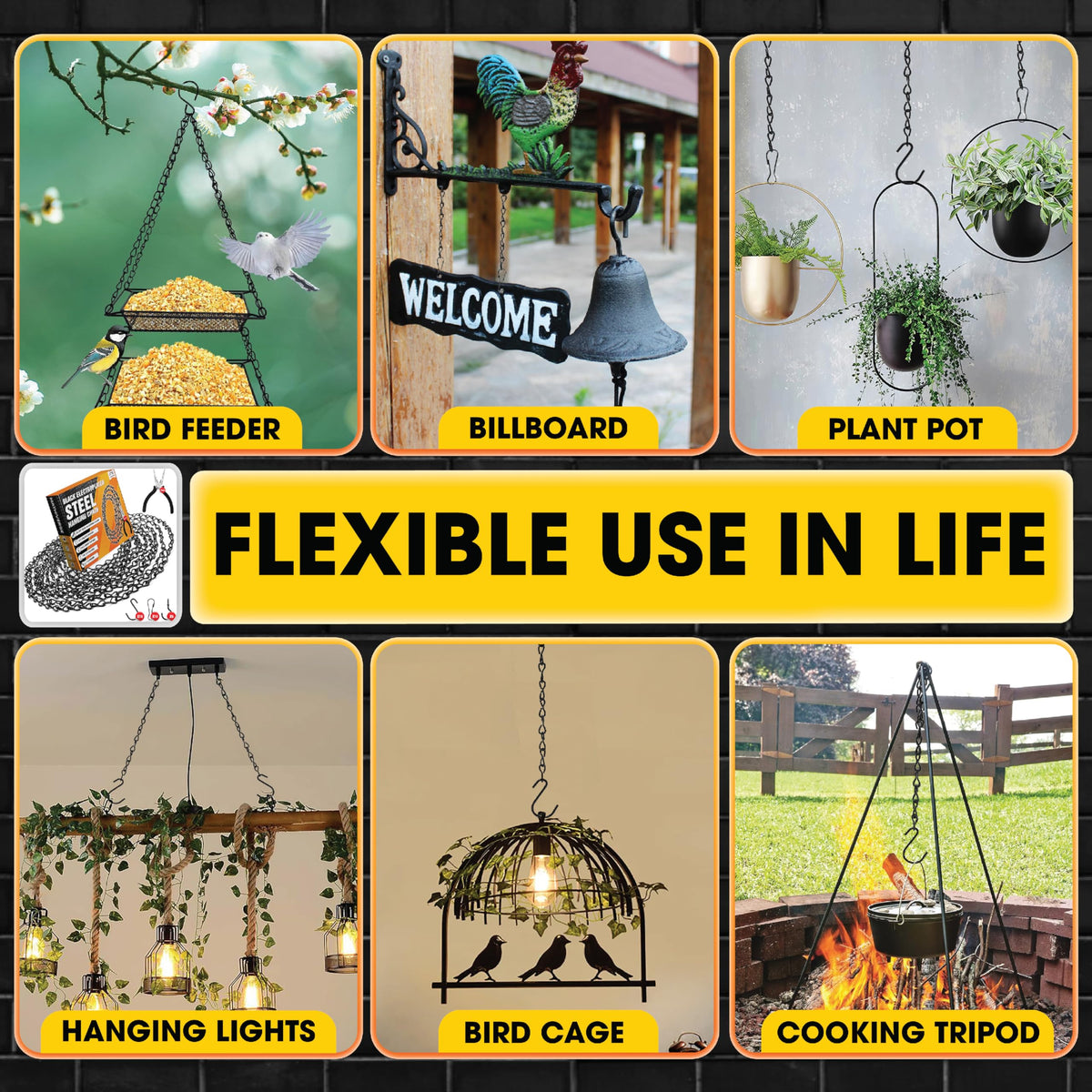 PAMAZY ideal for outdoor bird feeders or planters.