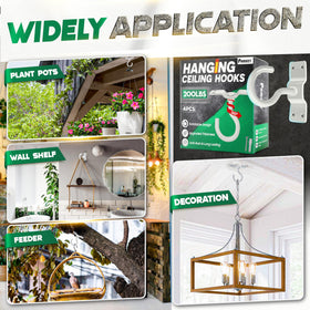 PAMAZY package includes four hooks with screws and expansion tubes.