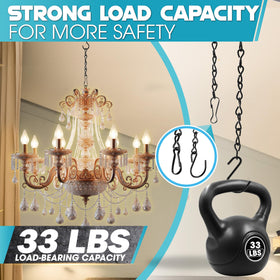 Pamazy snap hooks for quick, sturdy chain attachments.