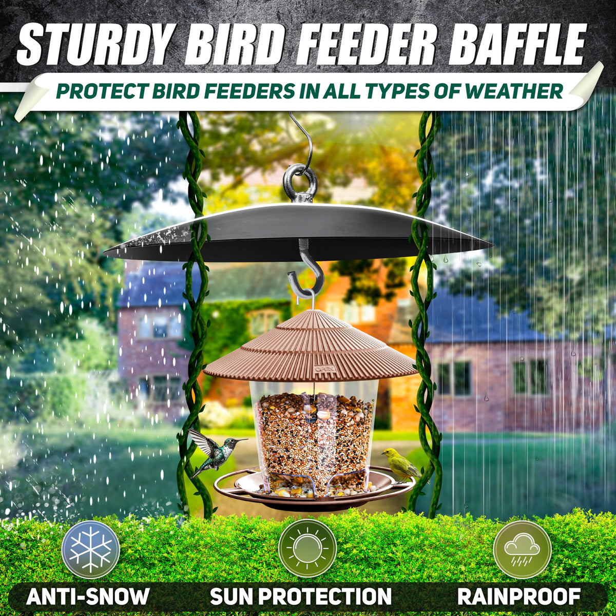 PAMAZY electrophoresis-coated steel baffle offers durable outdoor protection.