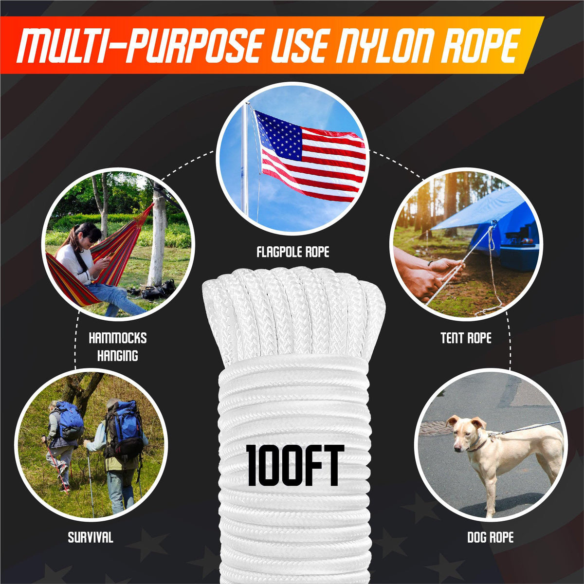 PAMAZY weather-ready hardware supports durable flag displays.