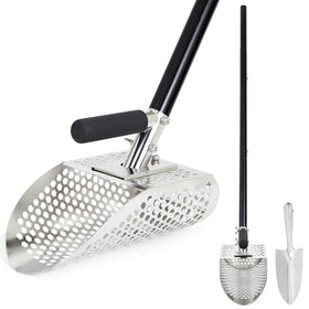 PAMLIAPY sand scoop in stainless steel for durable beach metal detecting.