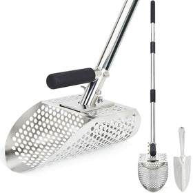 PAMLIAPY sand scoop with long handle for easy beach treasure hunting