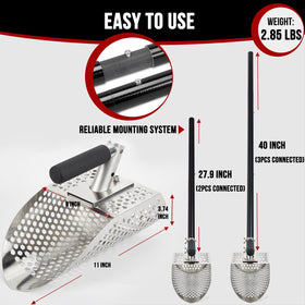 PAMLIAPY short handle with non-slip grip improves control.