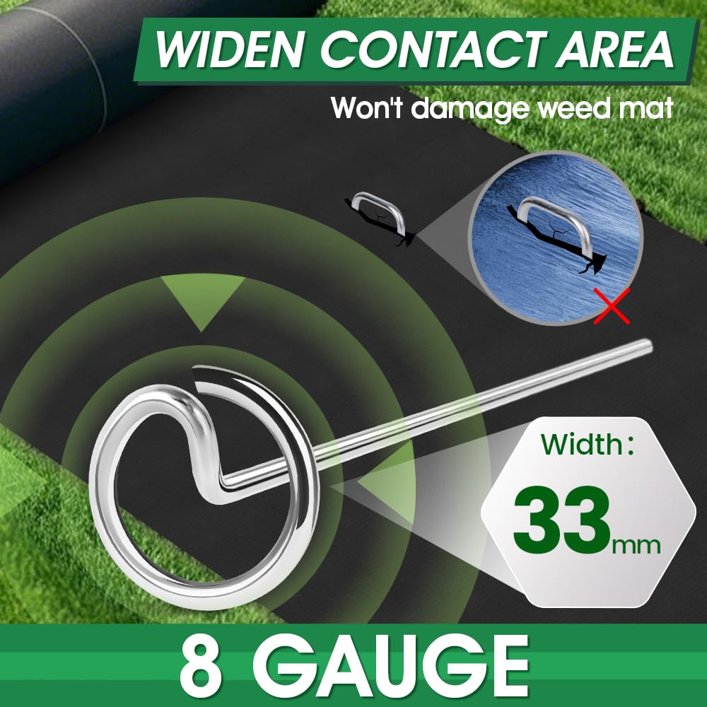 Pamofuper 8-gauge steel nails provide strong grip in hard soil