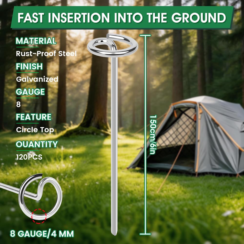Pamofuper easy-install stakes go in quickly with a mallet