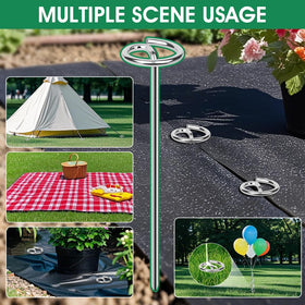 Pamofuper multi-use stakes secure fences, fabric, and netting