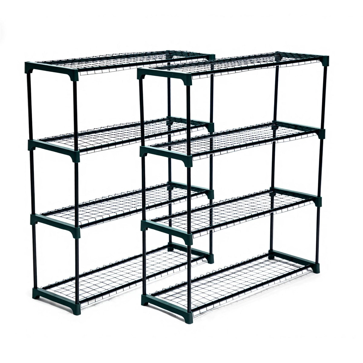 Garden shelving used in greenhouse for seed trays
