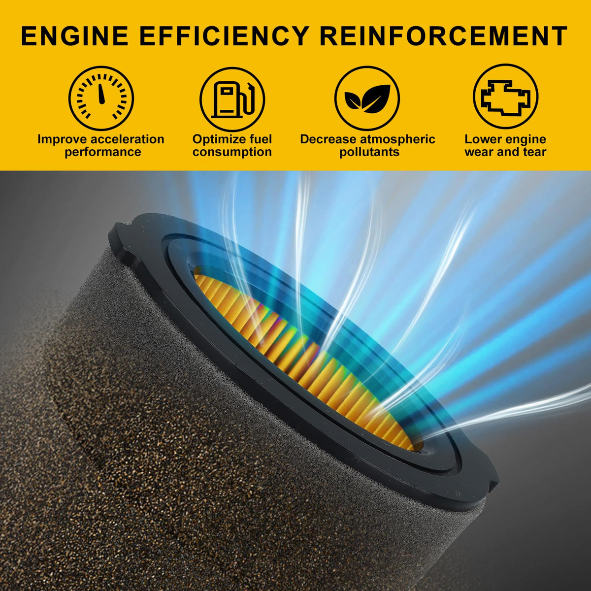 Panari 751-14262 air filter for Yard Machines durability.