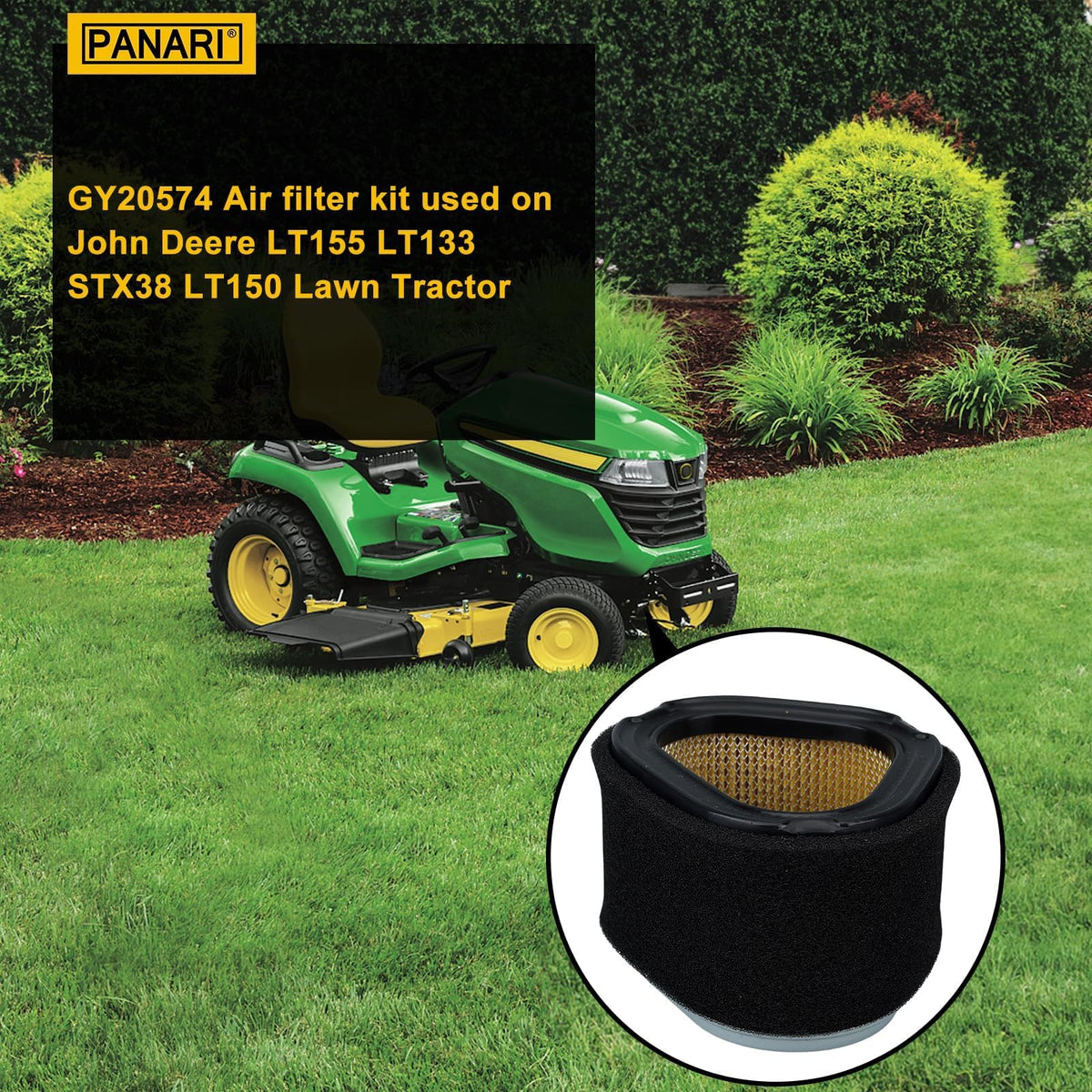 Panari air filter pleats with precision to minimize dust intake.
