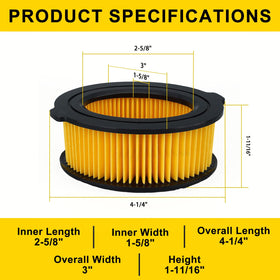 Panari air filter polyurethane seal for snug, lasting fit.