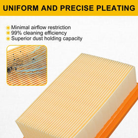 Panari air filter pre-cleaner close-up showing pleated media.