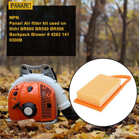 Front view of Panari BR600 air filter showing compact design.