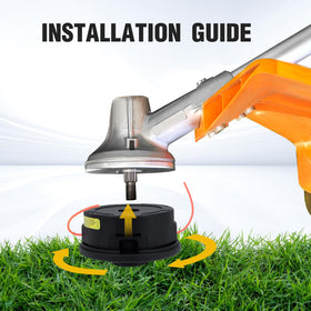 Panari FS91R trimmer head easy-load spool enables quick line replacement.