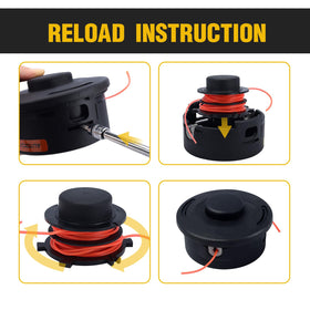 Panari FS91R trimmer head featuring M10x1.0 left-hand thread for secure mounting.