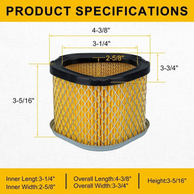 Panari GY20661 air filter Kohler 12-083-16 close up seal
