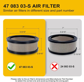 Panari Kohler CV20S filter fit for Kohler engines.