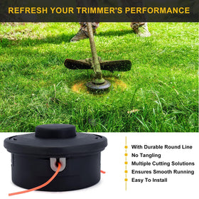 Panari trimmer head includes 20 ft line pre-loaded for immediate use.