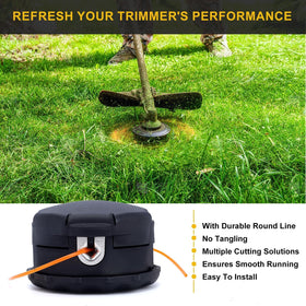 Panari trimmer head counterclockwise thread demonstrates secure mounting.